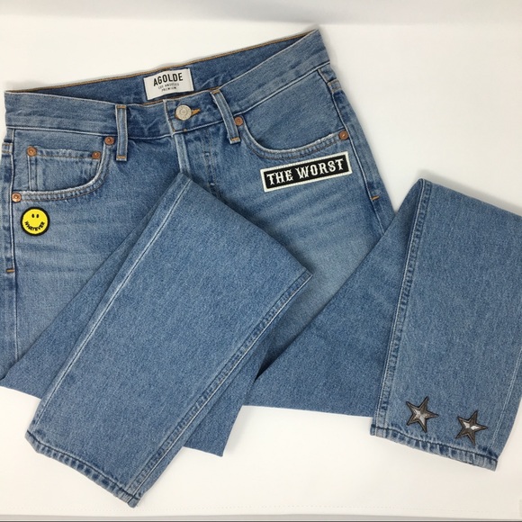 Agolde Denim - A Gold E x Revolve Jaime High Waist Patch Jeans